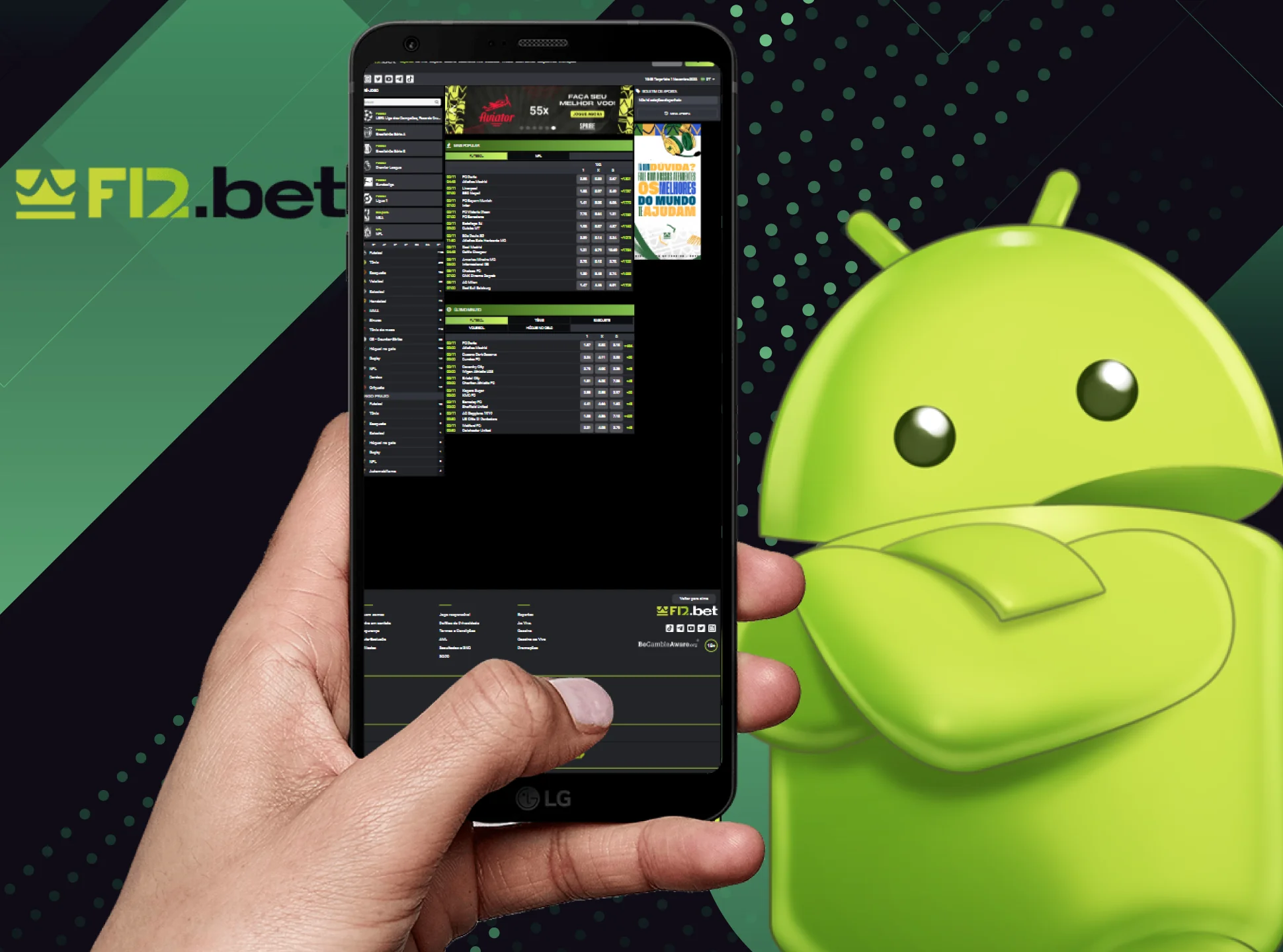 Faça o baixar do aplicativo f12bet Android e faça suas apostas em seu telefone.