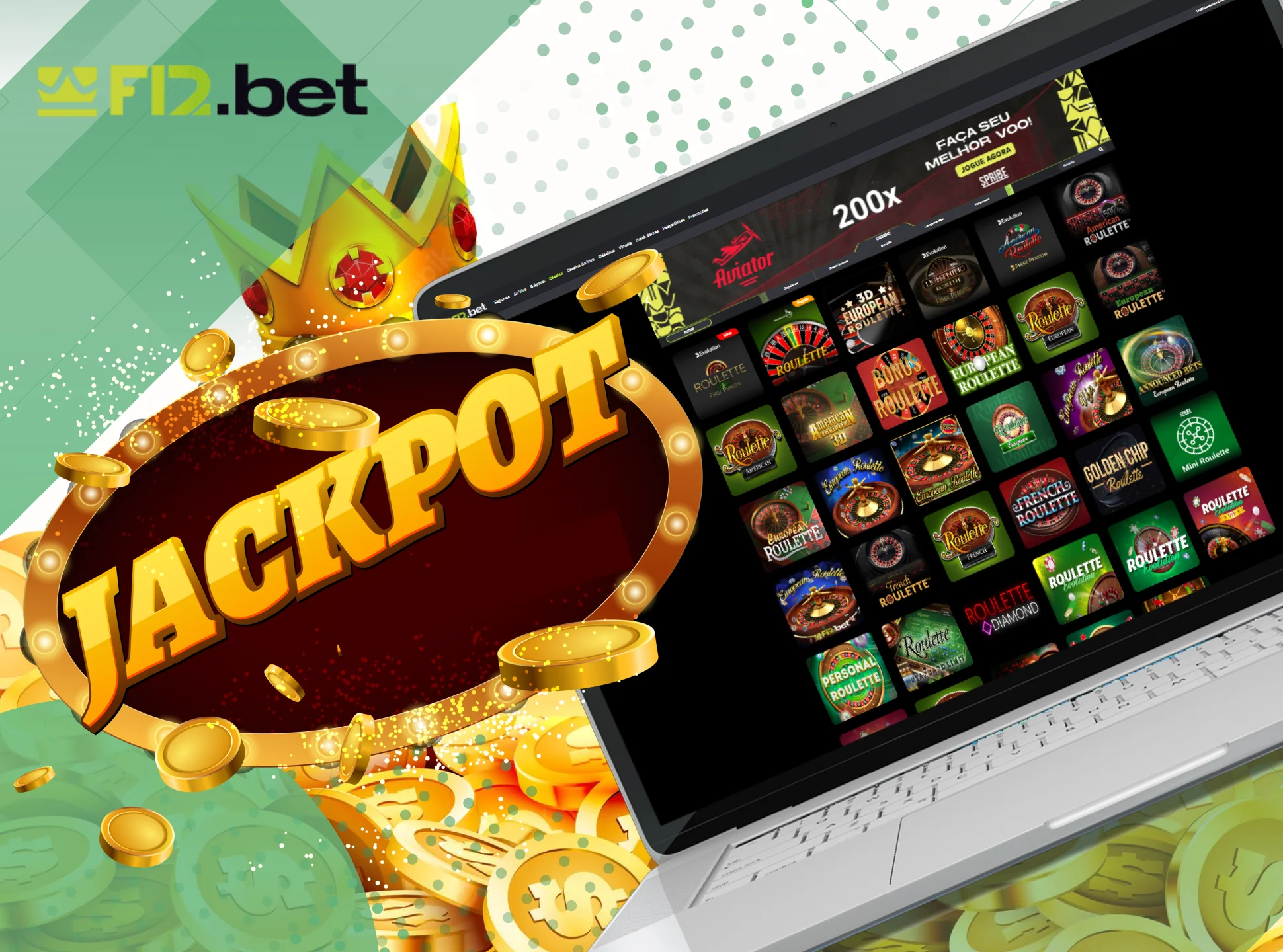 Tenha a chance de ganhar um enorme prêmio em dinheiro em jogos com jackpot.